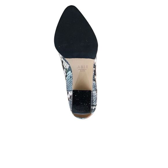 ABLE Womens Multicolor Snakeskin Print Pull On Almond Toe Ankle Bootie Size 6.5 - Picture 6 of 7